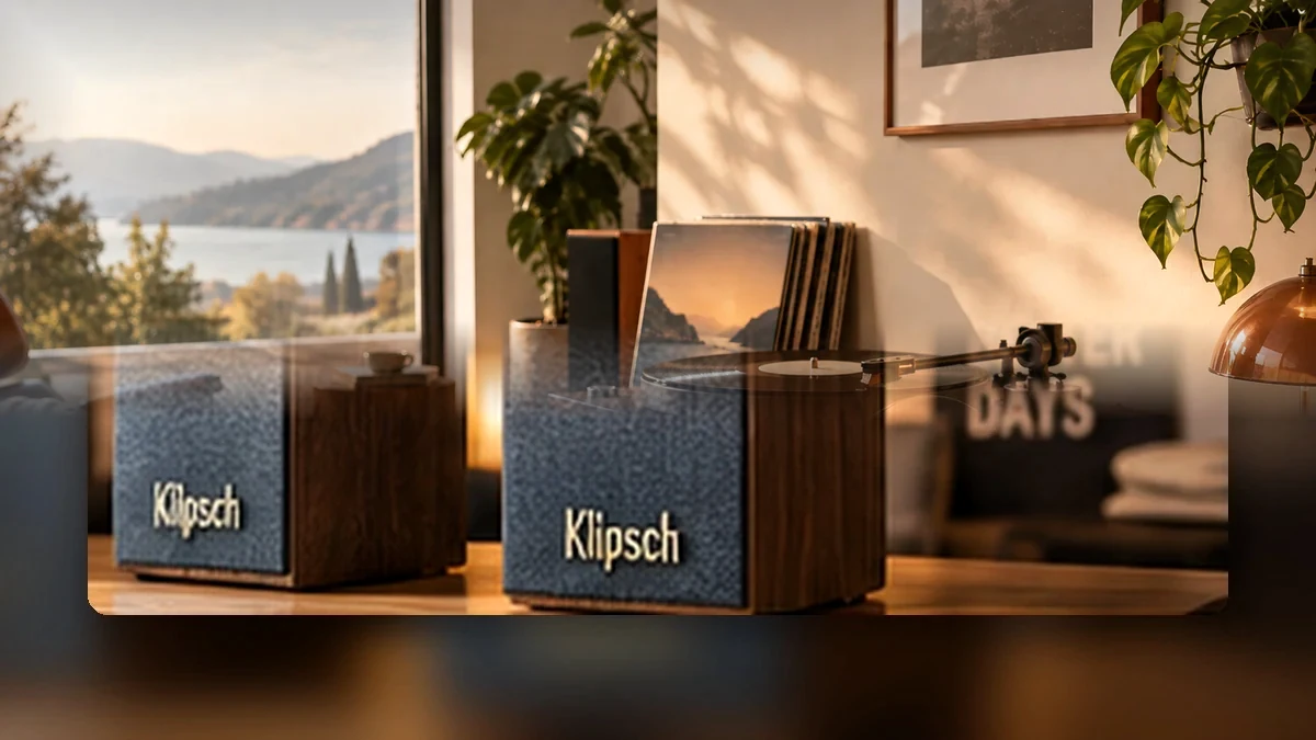 Kompaktes Vinyl-Setup in einem kleinen wohnlichen Raum