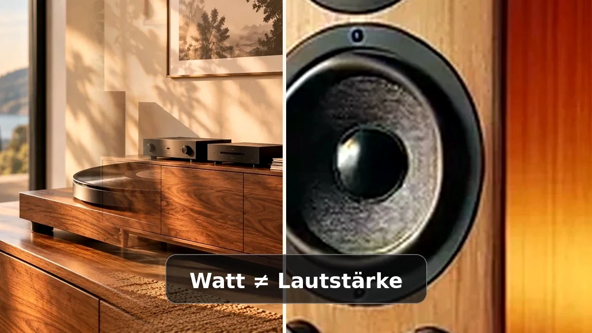 Verstärker und Lautsprecher in einem Stereo-Setup