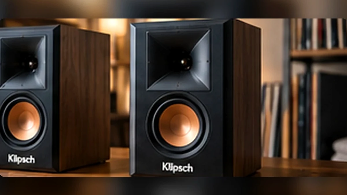 Klipsch RP-600M II Regallautsprecher in warmer HiFi-Umgebung